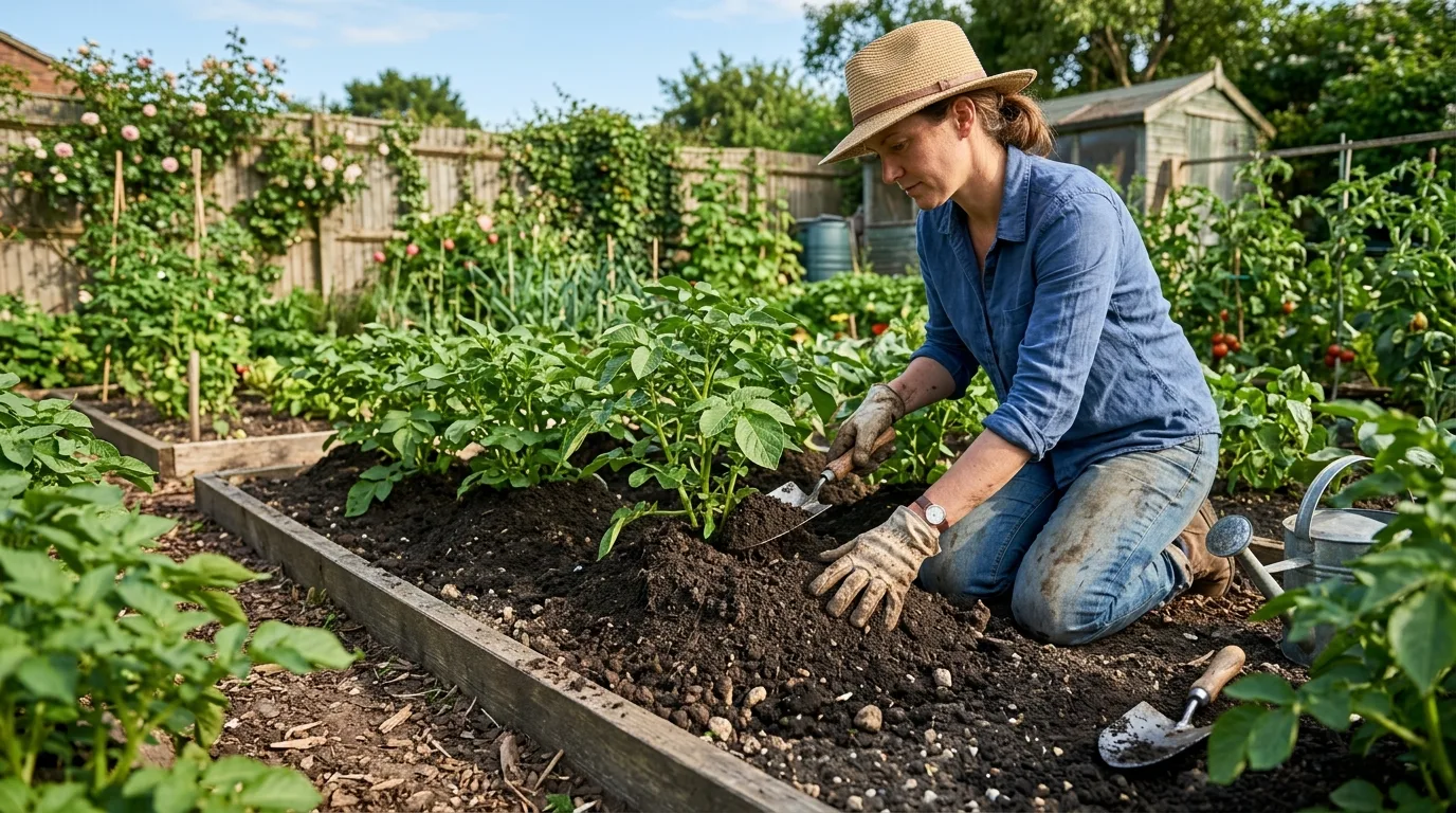 Hill Soil Around the Plants